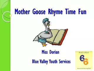 Mother Goose Rhyme Time Fun Miss Dorian Blue Valley Youth Services