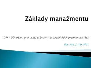 z klady mana mentu