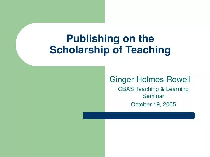 publishing on the scholarship of teaching