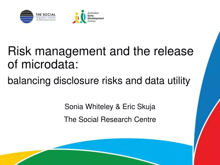 risk management and the release of microdata