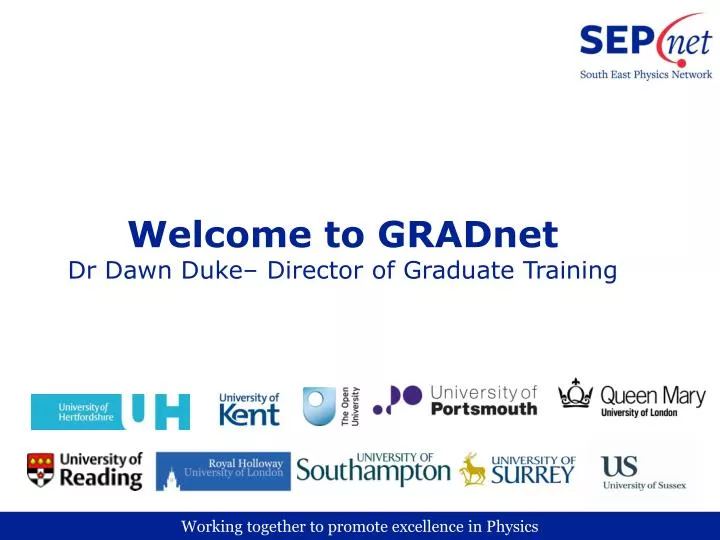 welcome to gradnet dr dawn duke director of graduate training