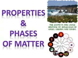 Properties &amp; Phases of Matter