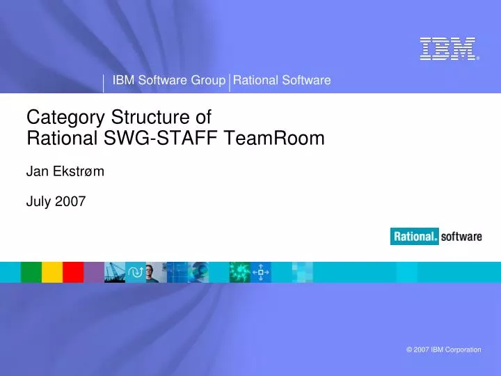 category structure of rational swg staff teamroom jan ekstr m july 2007