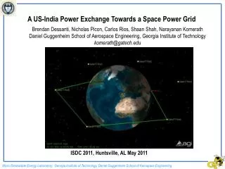 A US-India Power Exchange Towards a Space Power Grid