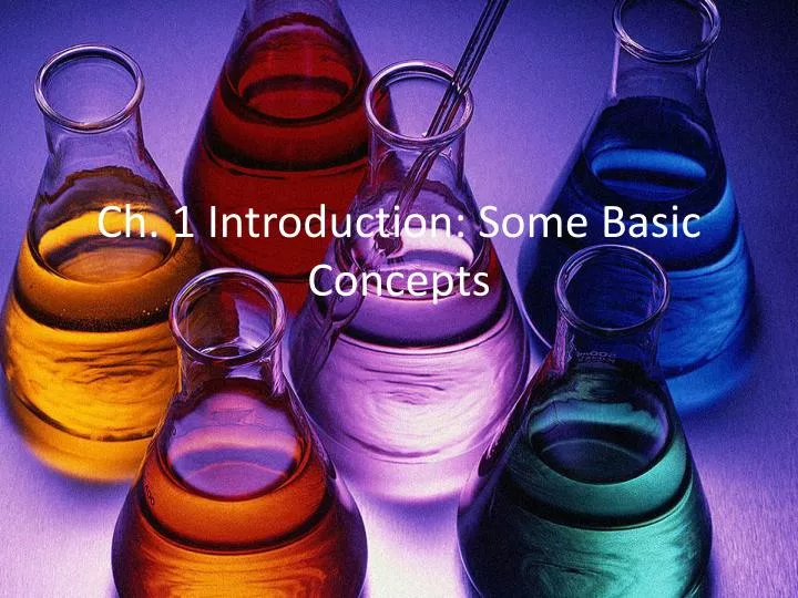 ch 1 introduction some basic concepts