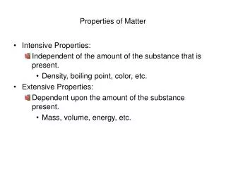 properties of matter