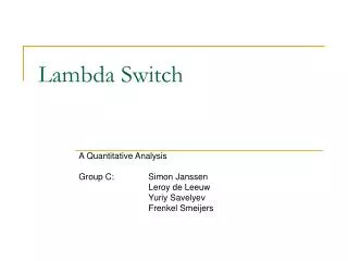 Lambda Switch