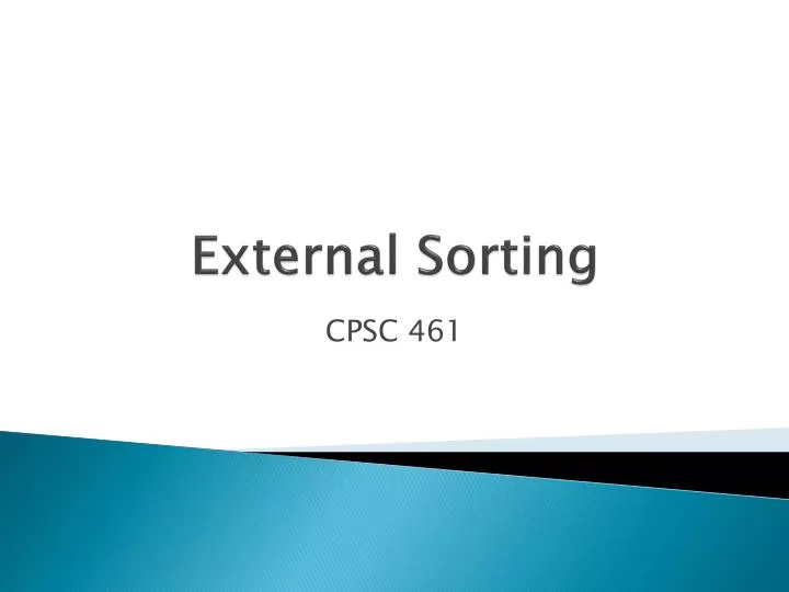 external sorting