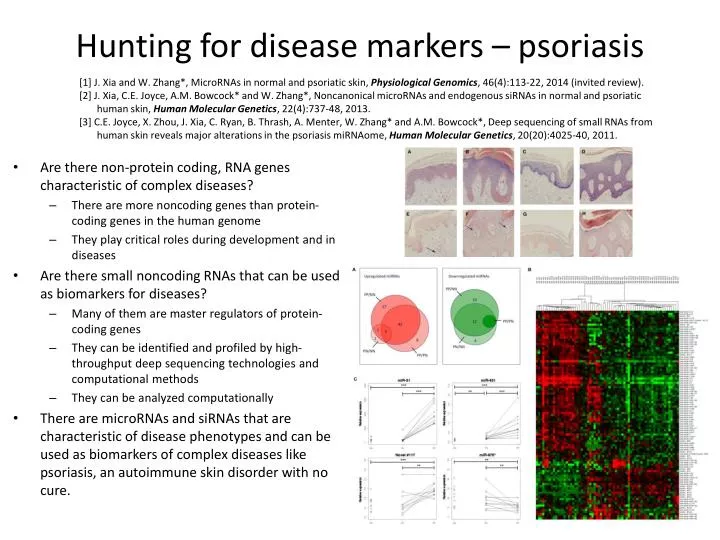 hunting for disease markers psoriasis