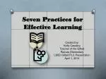 Seven Effective Learning Practices for Educators - slide 1
