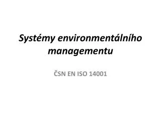 syst my environment ln ho managementu