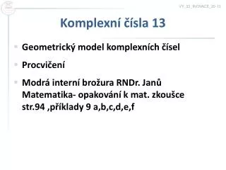 komplexn sla 13