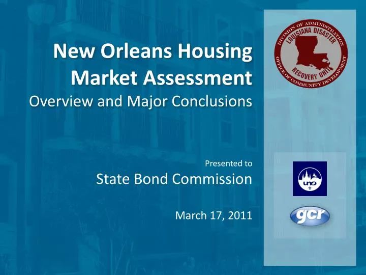 presented to state bond commission march 17 2011