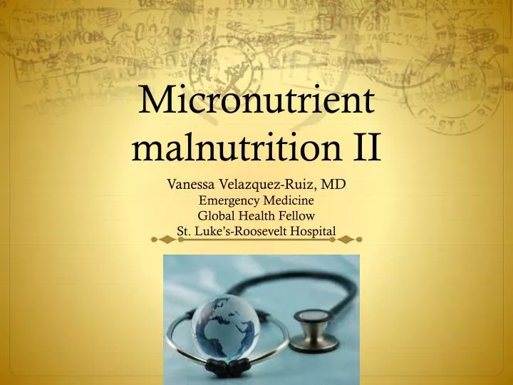 micronutrient malnutrition ii