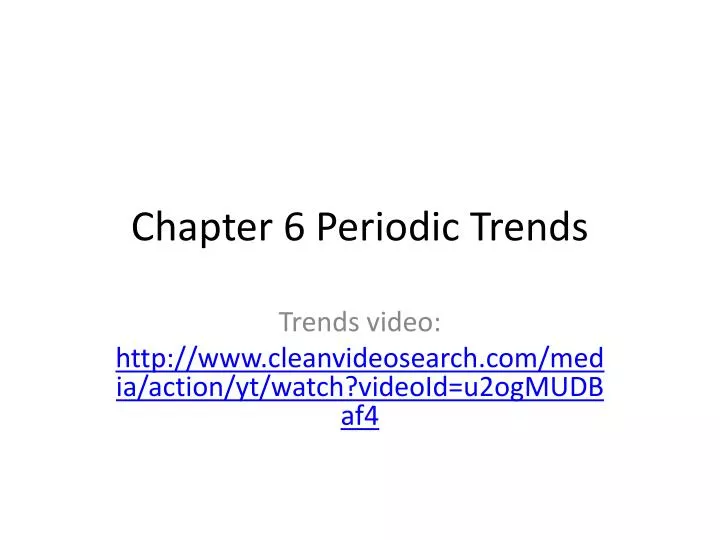 chapter 6 periodic trends