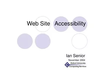 Web Site Accessibility