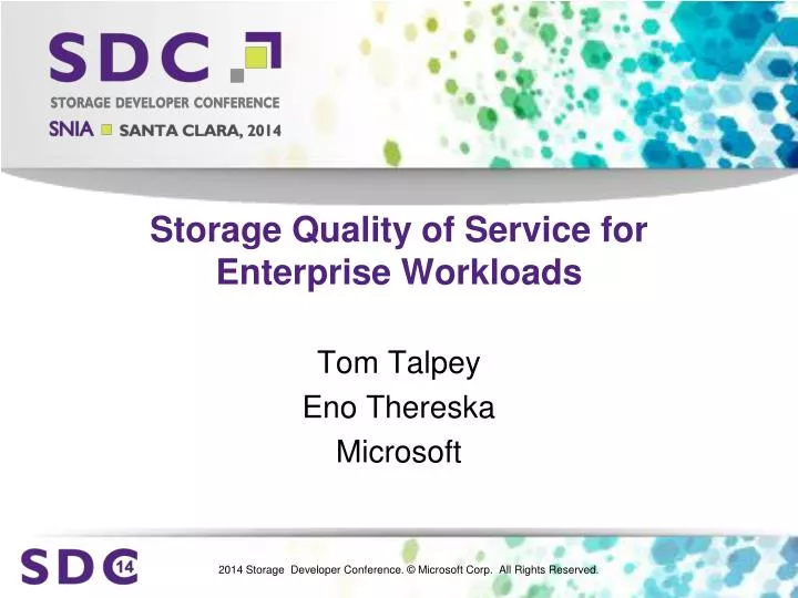 storage quality of service for enterprise workloads