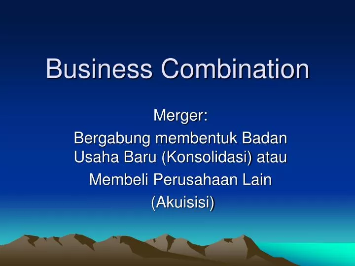 business combination