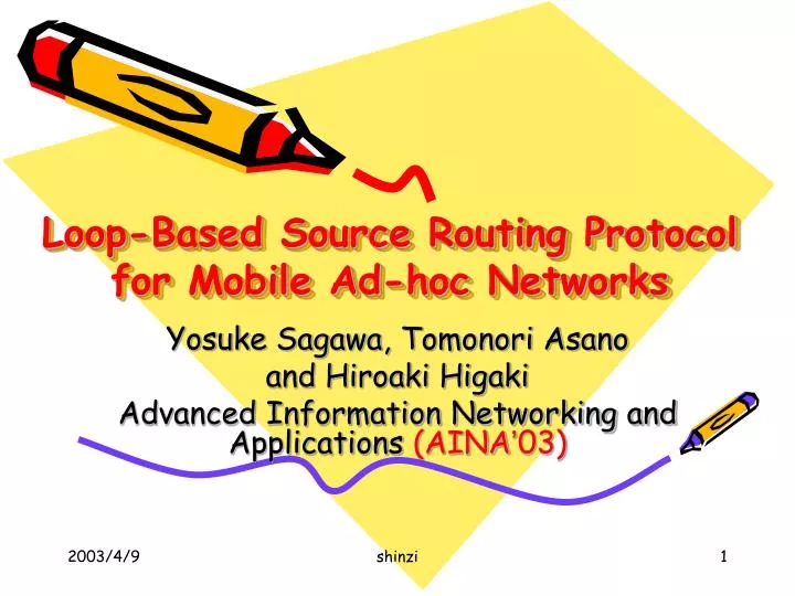 loop based source routing protocol for mobile ad hoc networks
