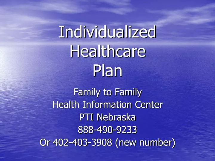 individualized healthcare plan