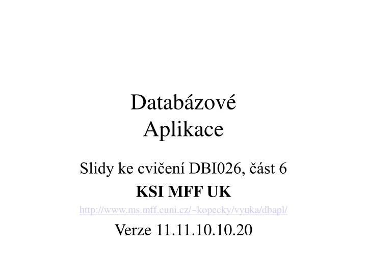 datab zov aplikace