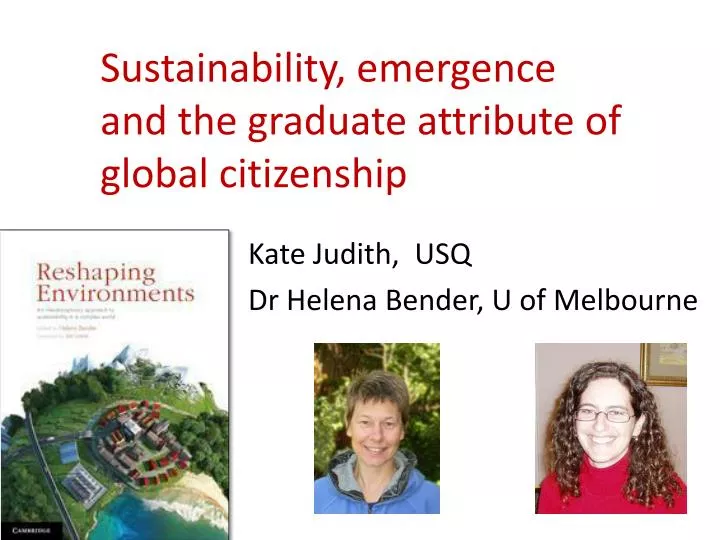 sustainability emergence and the graduate attribute of global citizenship
