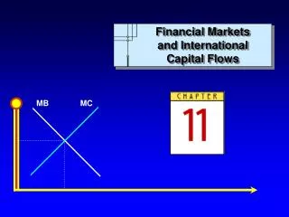 Financial Markets and International Capital Flows