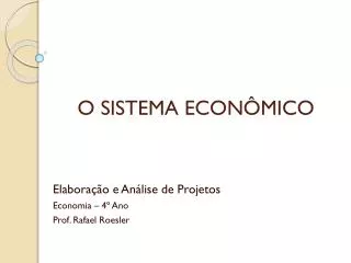 o sistema econ mico