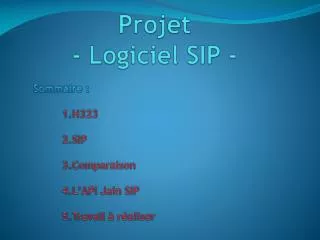 projet logiciel sip