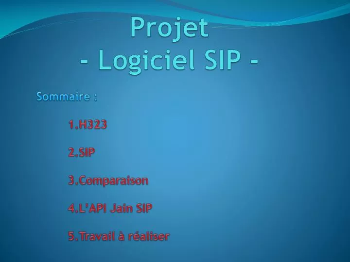 projet logiciel sip