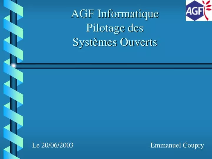 agf informatique pilotage des syst mes ouverts