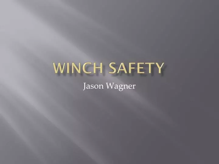 winch safety