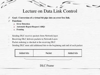 Lecture on Data Link Control