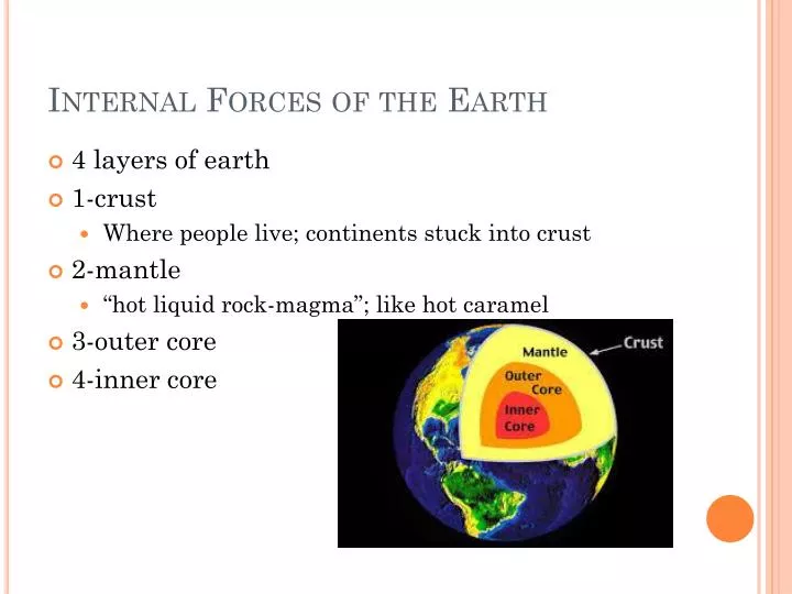 internal forces of the earth