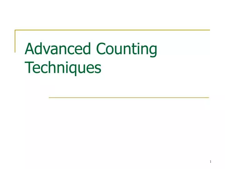 advanced counting techniques