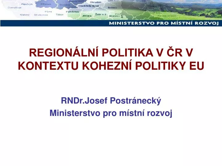 region ln politika v r v kontextu kohezn politiky eu