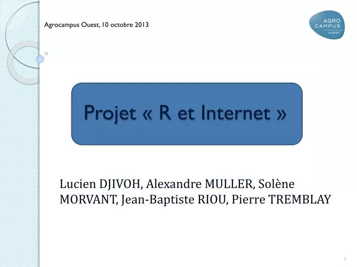 projet r et internet