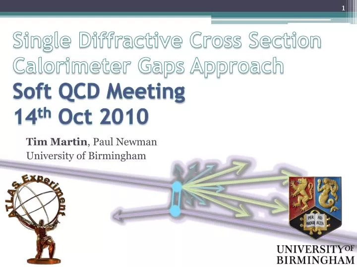 single diffractive cross section calorimeter gaps approach soft qcd meeting 14 th oct 2 0 10