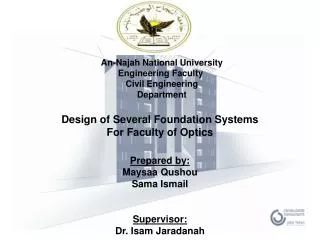 An-Najah National University Engineering Faculty Civil Engineering Department