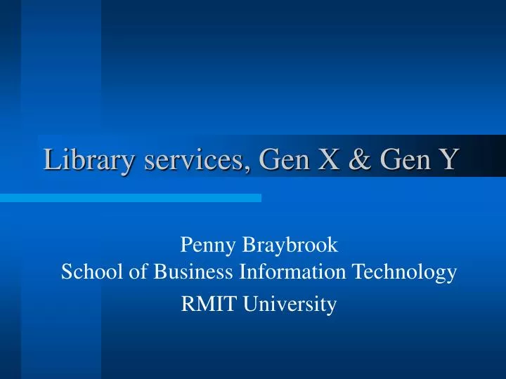 library services gen x gen y