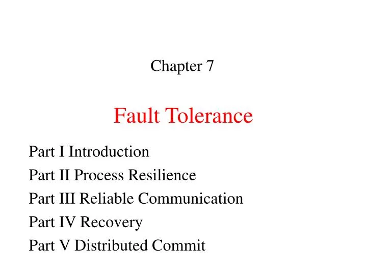 fault tolerance