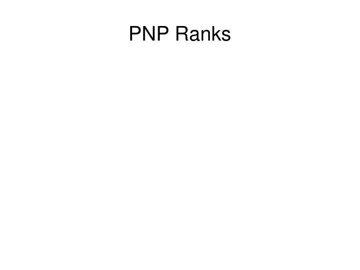 pnp ranks