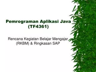 pemrograman aplikasi java tf4361