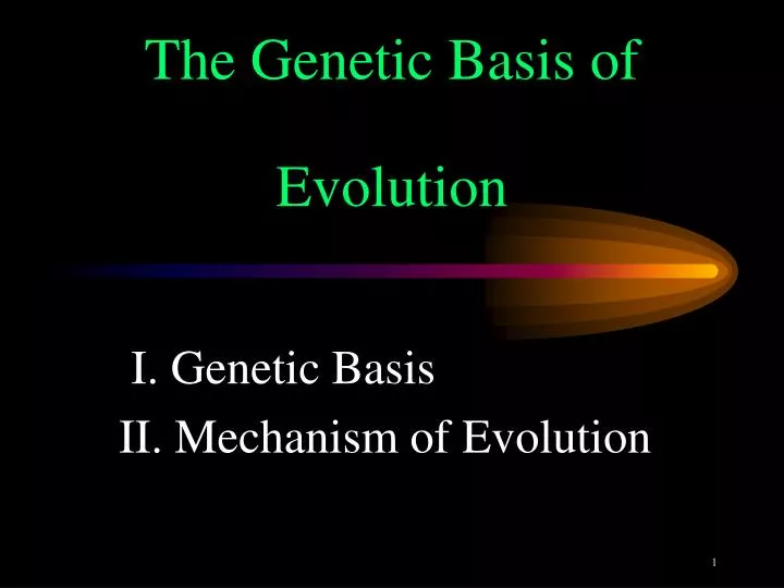 the genetic basis of evolution