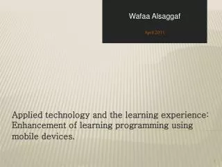 Wafaa Alsaggaf April 2011