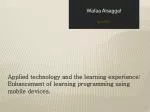 Enhancing Programming Learning with Mobile Devices in Lectures: A Research Study - slide 1