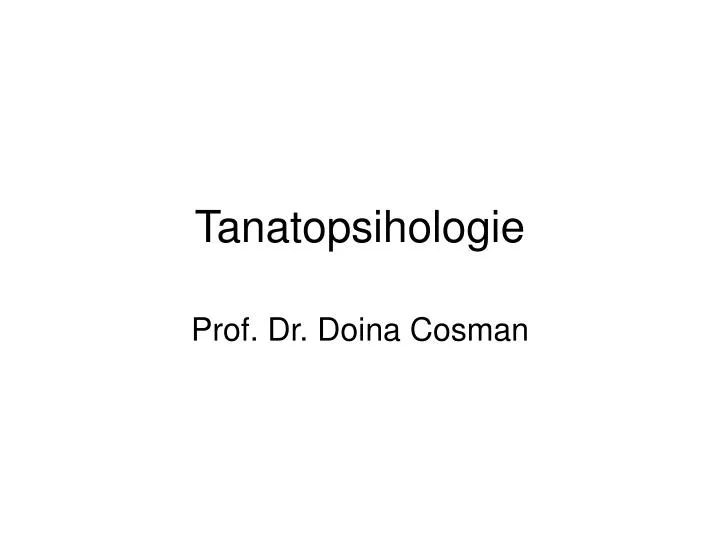 tanatopsihologie