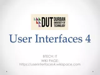 user interfaces 4