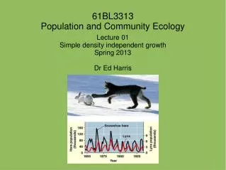 61BL3313 Population and Community Ecology
