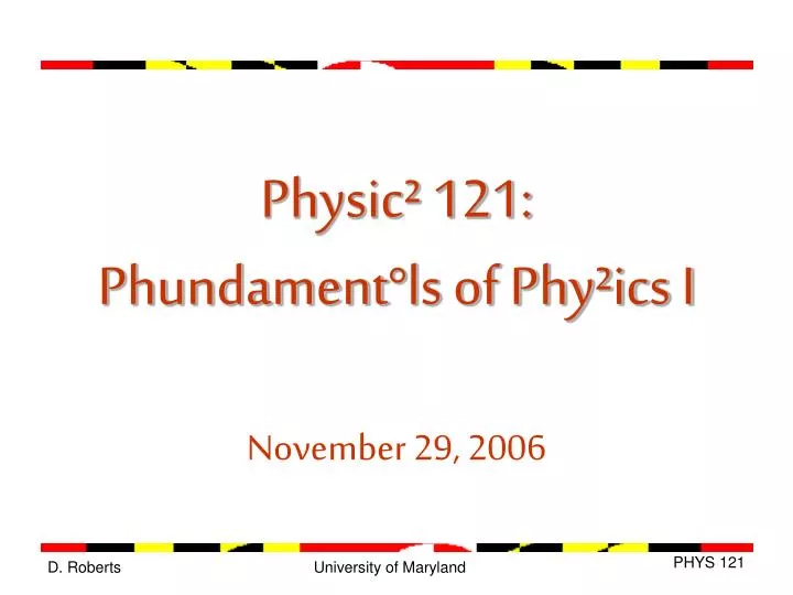 physic 121 phundament ls of phy ics i